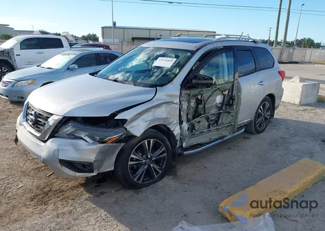 2018 Nissan Pathfinder Platinum from USA, damaged, VIN 5N1DR2MN8JC643393